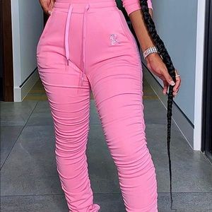 Gsuwoo Pink Stacked pants, same as in picture.